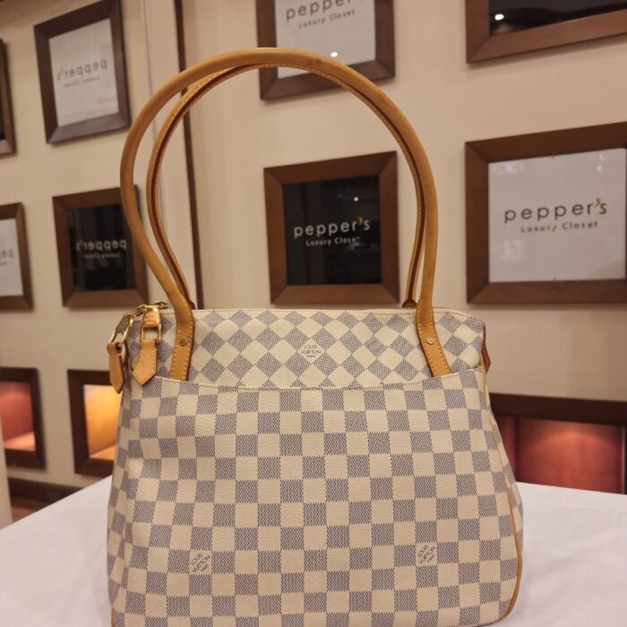 Louis Vuitton Figheri PM tote bag in Damier Azur